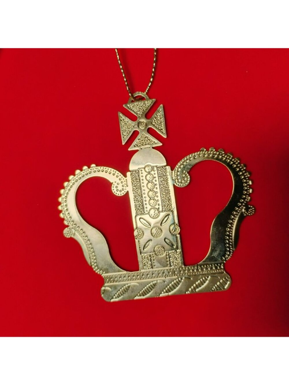 Queen Charlotte Crown Ornament, Gold Tone, The Mint Museum North Carolina - Picture 3 of 7